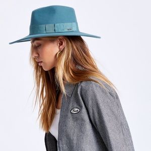 Brixton Joana Felt Hat in Silver Pine Blue